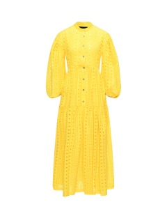 Платье-рубашка макси, желтое SHADE