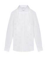 Белая рубашка с жаккардовым узором "DG" Dolce&Gabbana