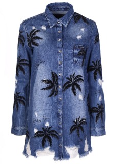 Удлиненная рубашка Aloha Plein