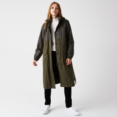 Женское пальто Lacosteс капюшоном