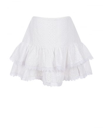 Белая юбка с шитьем Miss Grant