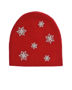 Красная шапка с декором "снежинки" Regina детская