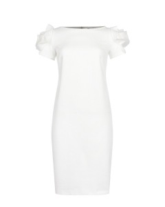Платье молочного цвета с рюшей Pietro Brunelli