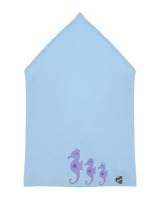 Голубая косынка с принтом "морские коньки" Il Trenino