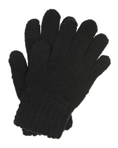 Черные перчатки из шерсти MaxiMo детские