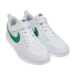 Кеды на липучках с зеленым логотипом, белые Nike