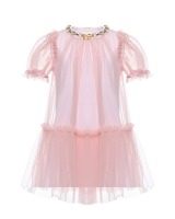 Платье со стразами, розовая Dolce&Gabbana