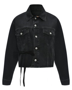 Джинсовая куртка, черная MM6 Maison Margiela