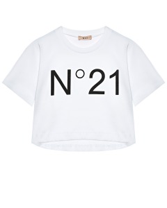 Укороченная футболка с лого No. 21