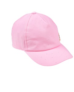 Розовая кепка со стразами Il Trenino