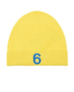 Желтая шапка с вышитым лого MM6 Maison Margiela детская