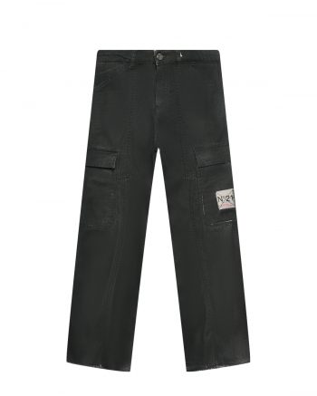 Брюки джинсовые карго с карманами No. 21