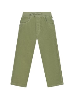 Велюровые брюки зеленого цвета IL Gufo детские