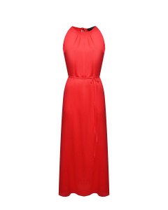 Платье сатиновое с поясом, красное Pietro Brunelli