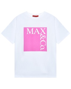 Футболка с принтом "розовый квадрат" Max&Co