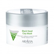 Aravia Professional Маска для глубокого очищения лица против черных точек Black Head Clay Mask, 150 мл (Aravia Professional, Уход за лицом)