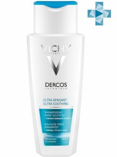 Vichy Успокаивающий шампунь-уход для нормальных и жирных волос, 200 мл (Vichy, Dercos)