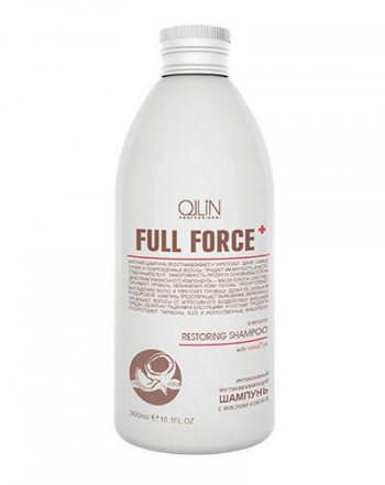 Ollin Professional Интенсивный восстанавливающий шампунь с маслом кокоса, 300 мл (Ollin Professional, Full Force)