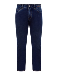 Окрашенные вручную джинсы из хлопкового и шелкового денима