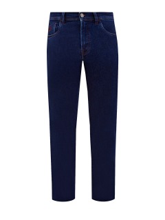 Окрашенные вручную джинсы Cesare с вышитым логотипом