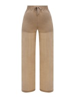 Легкие брюки-палаццо из волокна рами с эластичным поясом