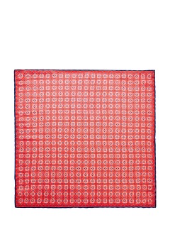 Шелковый платок-паше ручной работы с принтом
