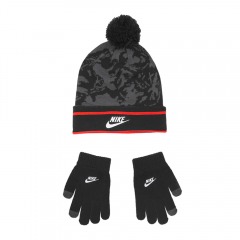 Шапка и перчатки Nike Camo Stripe Pom Beanie Set